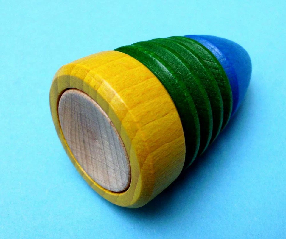 Peitschenkreisel dreifarbig, 6 Farbvarianten - Bild 1 von 1