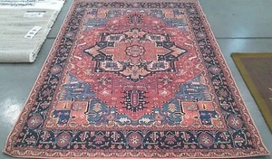 RED / BLUE 5'-3" x 7'-6" Flaw in Rug, Reduced Price 1172768156 SEP534Q-5 - Picture 1 of 4