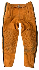 BILL WALTERS Vintage US Flat Track Moto Cross Lederhose 33x26 - Bild 1 von 6