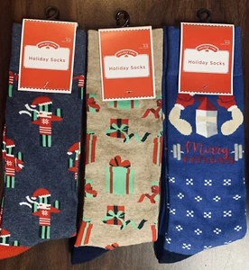 Adults Christmas Holiday Socks Size 6-12. 3 Pair - Picture 1 of 4