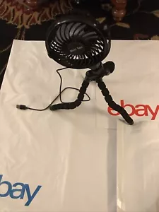 3 Speeds USB Portable Rechargeable Mini Cooling Fan Clip On Desk Baby Stroller - Picture 1 of 2