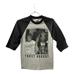2-PAC & BIGGIE BASEBALL RAGLAN T-SHIRT. sz: S. HIP-HOP - Picture 1 of 4