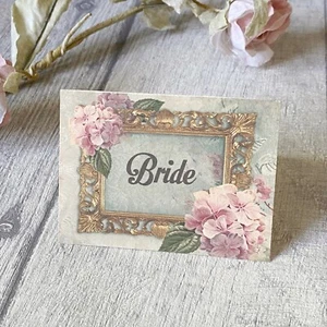 Wedding Table Guest Place Name Cards - Vintage style - set of 10 - Picture 1 of 7