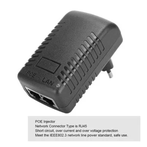 POE Injector DC 24V 1A Power Adapter Plug EU/US Standard Optional 100-240V(EU ) - Photo 1/7