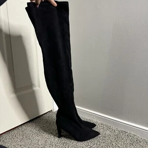 So Me Overknee Scarlett Stiefel schwarz Wildlederimitat Damengröße 8 #flr - Bild 1 von 7