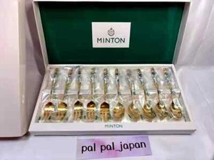 Minton Gold Specific Haddon Hall Teelöffel/Kuchengabel 10 Stk. set selten NEU - Bild 1 von 15