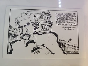 Vintage Postcard Mark Twain From Journal "Rudd'nhead Wilsons..." Waterson 1983 - Picture 1 of 5