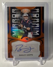 Bailey Zappe 2023 Panini Certified Mirror Signatures Orange /50 #MS70