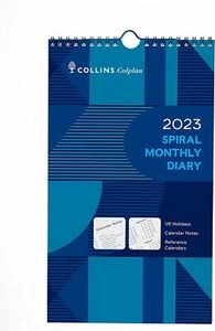 2023 Collins Colplan Monthly Spiral Diary UK Holidays Reference Calendar Notes - Picture 1 of 6