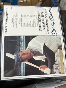 MICKEY MANTLE HALL OF FAME INDUCTION DAY AUGUST 12, 1974 COOPERSTOWN, NY 8X10