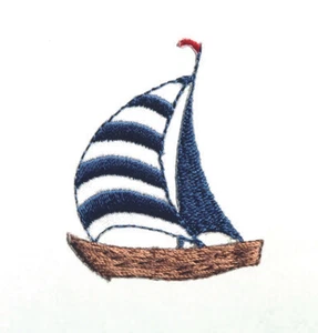Mono Quick 04469 immagine da stirare barca a vela, patch, circa 4,0 x 4,9 cm barca nave mare - Foto 1 di 1