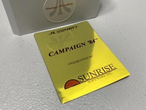 Campaign '84, Gold Foil (Colecovision) Replacement Game Label - Picture 1 of 1