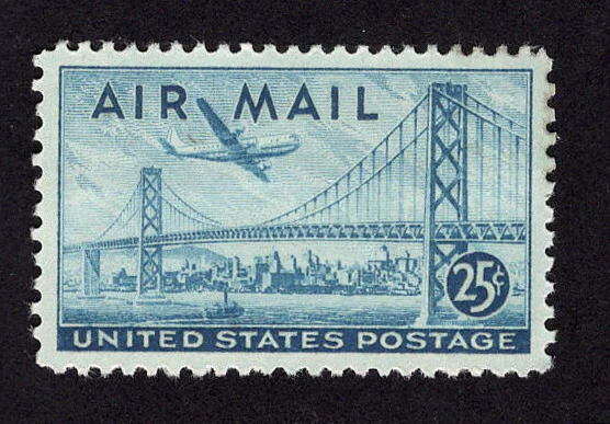 SCOTT #C36 Oakland Bay Bridge 25 Cent Airmail Stamp - 1947 - Image 1 of 1