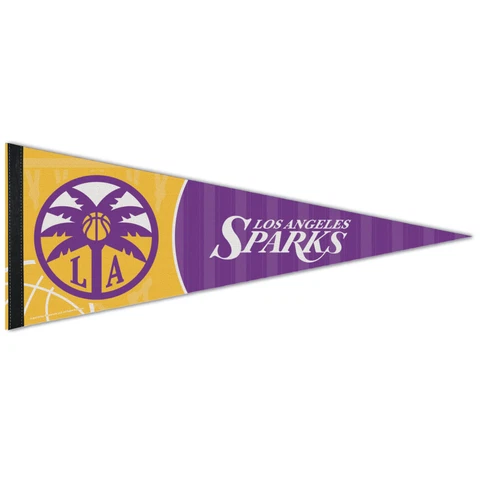WinCraft Los Angeles Sparks 12'' x 30'' Premium Quality Pennant Cover