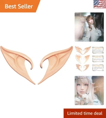 Soft & Customizable Elf Ears - Food-Grade Material for Cosplay Conventions - Image 1 of 4