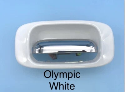 99-06 GM 雪佛兰 GMC Silverado Sierra 奥林匹克白色尾门把手和表圈  — 第 1/4 张图片