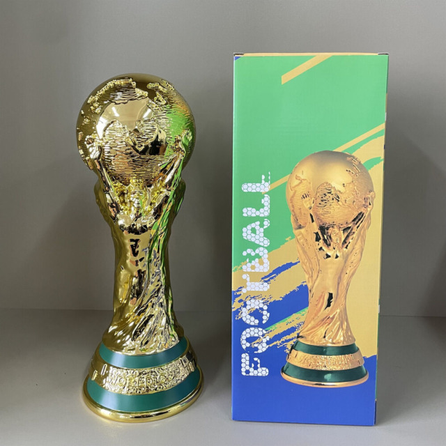 Qatar 2022 Novo Troféu Copa do Mundo de Futebol Prêmio Campeão de Futebol  de Ouro Torcedor 36 cm