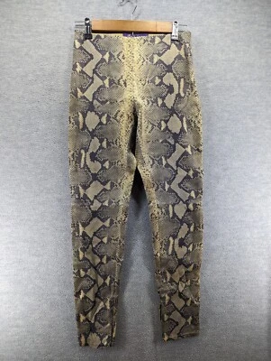 Pantalones de Cuero de Piel de Serpiente Colección Ralph Lauren Talla 2 Etiqueta Púrpura Foto 1 de 4