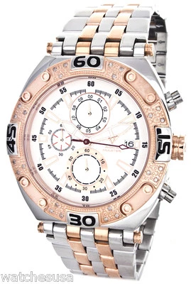 Reloj Aqua Master Versoix Cronógrafo Esfera Blanca Dos Tonos Correa Acero Inoxidable W#351  Foto 1 de 3