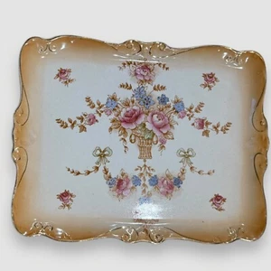 Frühe Crown Devon Rouge Elfenbein Servierplatte - Bild 1 von 5