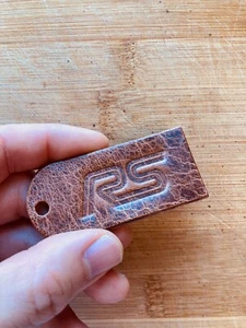 Handmade Leather Key Ring - Ford RS Focus Fiesta Cosworth Escort RS200 Sierra - Foto 1 di 4