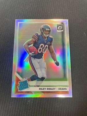 AY04) 2019 Optic RILEY RIDLEY Rated Rookie #186 Silver Chicago Bears - Image 1 of 2