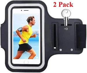 2-Pack Running Armband Phone Case Holder for Sports, Exercise & Gym  6.1" Phones - Picture 1 of 26