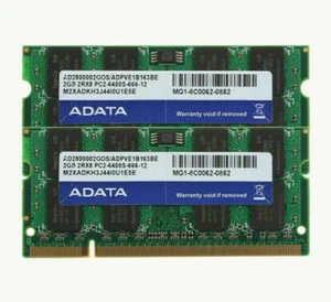 Adata 4 GB 4GB 2X 2GB 2 GB PC2-6400 DDR2-800Mhz 200pin Sodimm Laptop Memory RAM - Picture 1 of 8