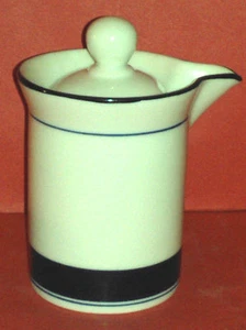 Dansk Design Concerto Allegro Blue CREAMER w/Lid-BLUE BANDS~RARE-VTG~VERY GOOD! - Picture 1 of 5