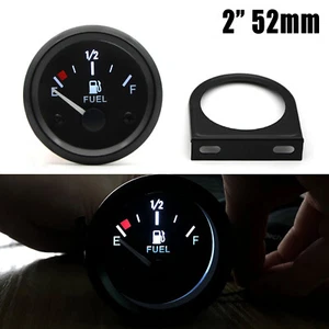 2"52mm Fuel Level Gauge Meter E-1/2-F Pointer Universal Fuel Tank Meter 12V H1D9 - Picture 1 of 10