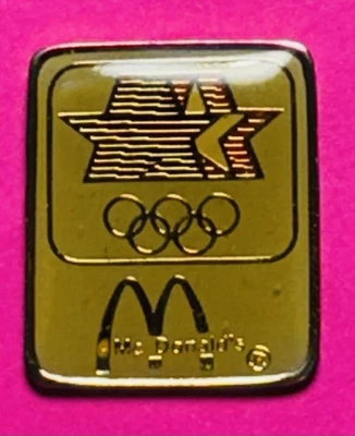 1984 OLYMPIC PIN MCDONALDS  PROTOTYPE PIN PIN 2028 LA OLYMPIC WHITE NOT ISSUED - Image 1 of 2