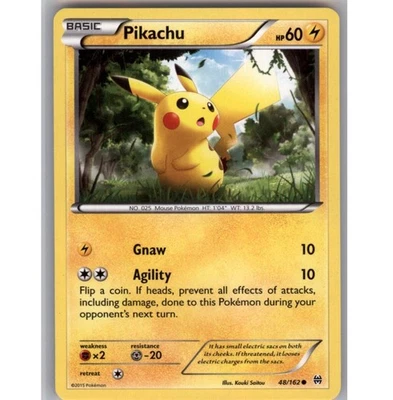 Pikachu Regular Common XY - BREAKthrough 48/162 NM - Image 1 of 2