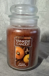 NEU: Yankee Candle: Spiced Pumpkin; 22 oz Glas; ungebrannt - Einzeldocht; Glasdeckel - Bild 1 von 2
