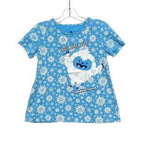 Yeti Set Go Disney Parks Expedition Everest Snowflakes Blue Shirt Kids Girls L  - Picture 1 of 5