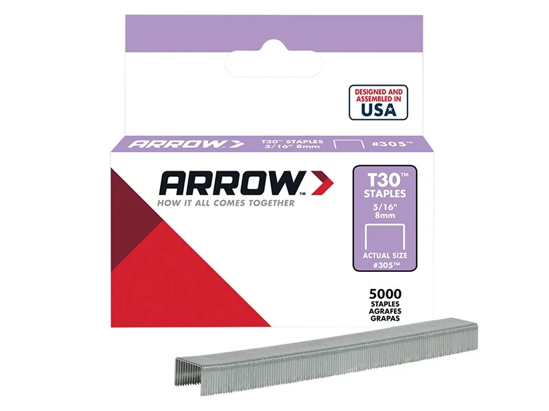  Arrow T30 Staples 305IP 8mm (5/16in) (Box 5000) ARR305IP - Image 1 of 1