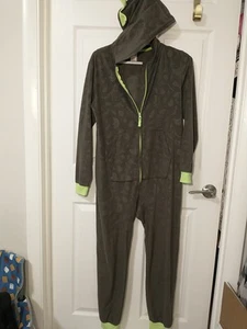 Cat & Jack Boys Size XL (14) Dinosaur PJS One Piece Dinosaur PJ's soft fleece - Picture 1 of 10