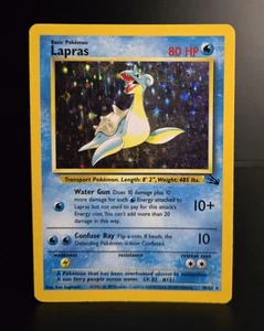 Pokémon TCG - LAPRAS - 10/62 - HOLO - RARE - UNLIMITED - FOSSIL (1999) WOTC - HP - Picture 1 of 3