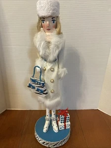 Pier 1 Imports Park Avenue Princess 18” Nutcracker Shopping Presents Faux Pearls - Picture 1 of 24