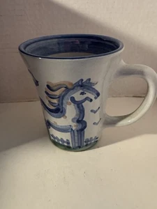M. A. Hadley Horse Pottery “The End” Flared Mug - Picture 1 of 6