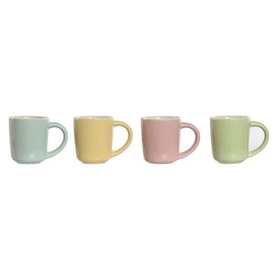 Ensemble de tasses à café Home ESPRIT Jaune Bleu Vert Rose Porcelaine 90 ml 4 - Photo 1/4
