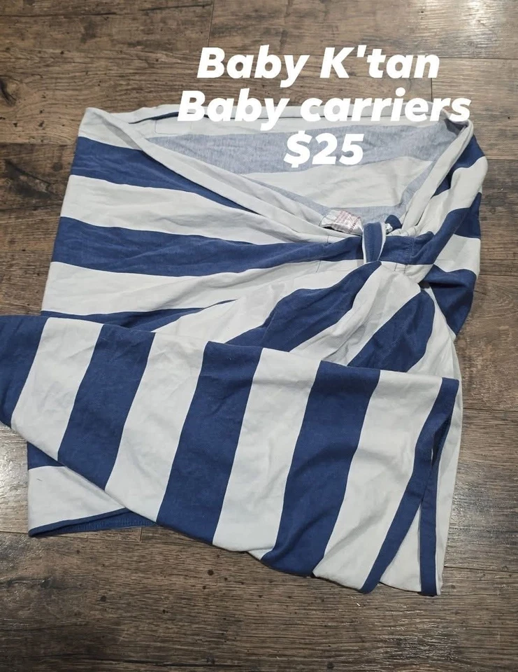 Portabebés K'tan Rayas Azul Marino y Blanco  Foto 1 de 3