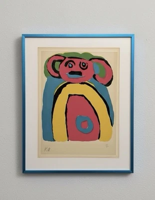 Litografia colorida moderna assinada Karel Appel (1921-2006) The Mouse #129/300 21x17 - Imagem 1 de 4