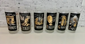 Vintage Barware TWA Airlines Destination Longdrinkgläser 6er Set (#2/3) - Bild 1 von 17
