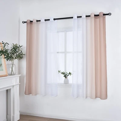 2er Pack Gardinen Farbverlauf Vertikal  »Modena« Ösen HxB 175x140 cm Brauntöne - Bild 1 von 4