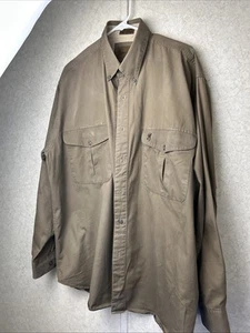 Browning Hirschleder Hemd Chamois Herren XL XT braun weich langarm geknöpfte Tasche - Bild 1 von 8