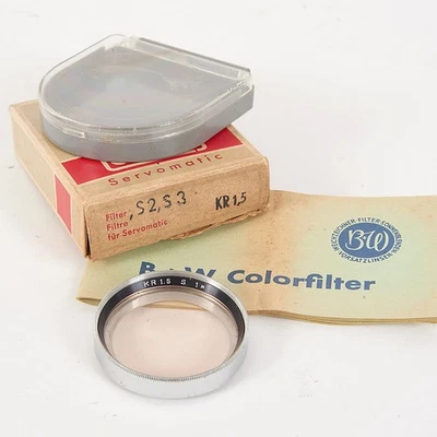 B&W  30mm KR 1,5  1x EUMIG SERVOMATIC GLASS FILTER ORIGINAL CASE/BOX  #AD695 - Image 1 of 2