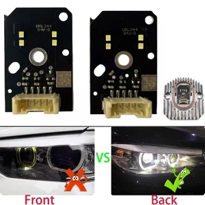 LH & RH White Angel Eye DRL LED Board For BMW 5 Series G30 G38 F90 Headlight NEW - Imagen 1 de 9