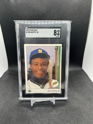 1989 Upper Deck - Ken Griffesy Jr #1 (RC) SGC 8 - QUASE PERFEITO ESTADO (LEIA) - Imagem 1 de 4
