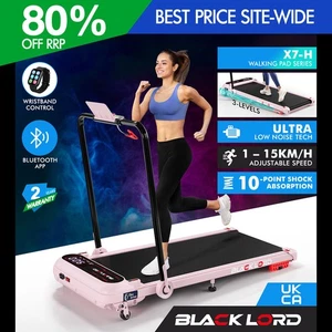 BLACK LORD Treadmill Electric Walking Pad Incline Shock Absorbers Foldable Pink - Picture 1 of 12