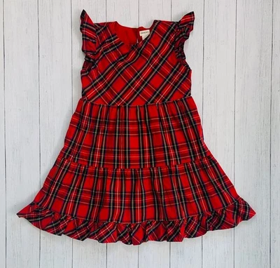 J. Crew Crewcuts Girl's Dress Red Plaid Christmas Size 8 Cotton - Image 1 of 4